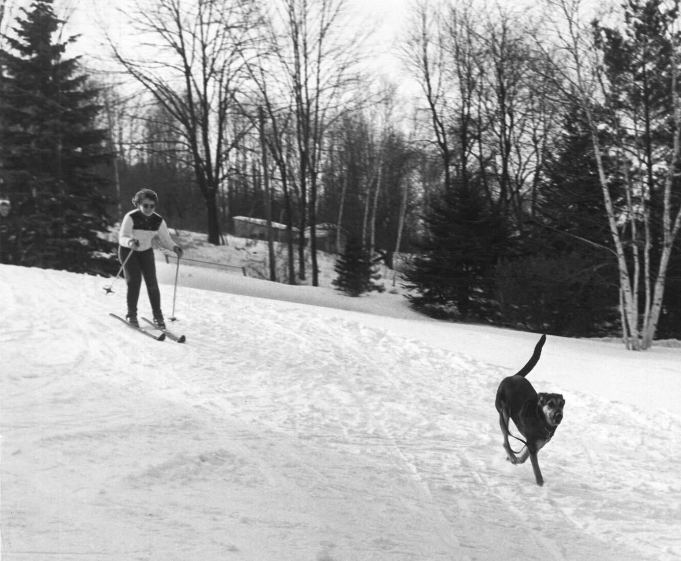 Blind Woman Skiing, February 1956